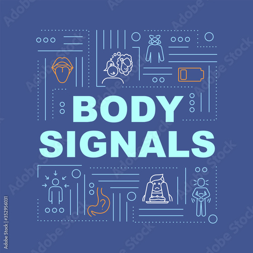 Fototapeta Hunger body signals word concepts banner