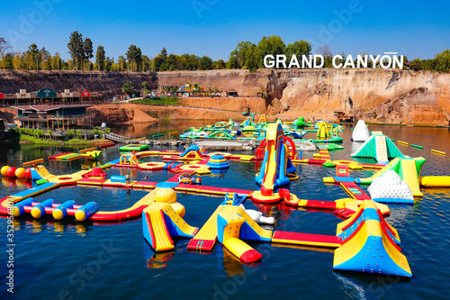 A beautiful view of Grand Canyon Water Park at Chiang Mai, Thailand.