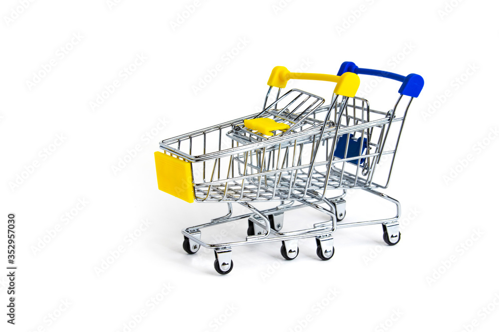 Carts for shopping at the supermarket.