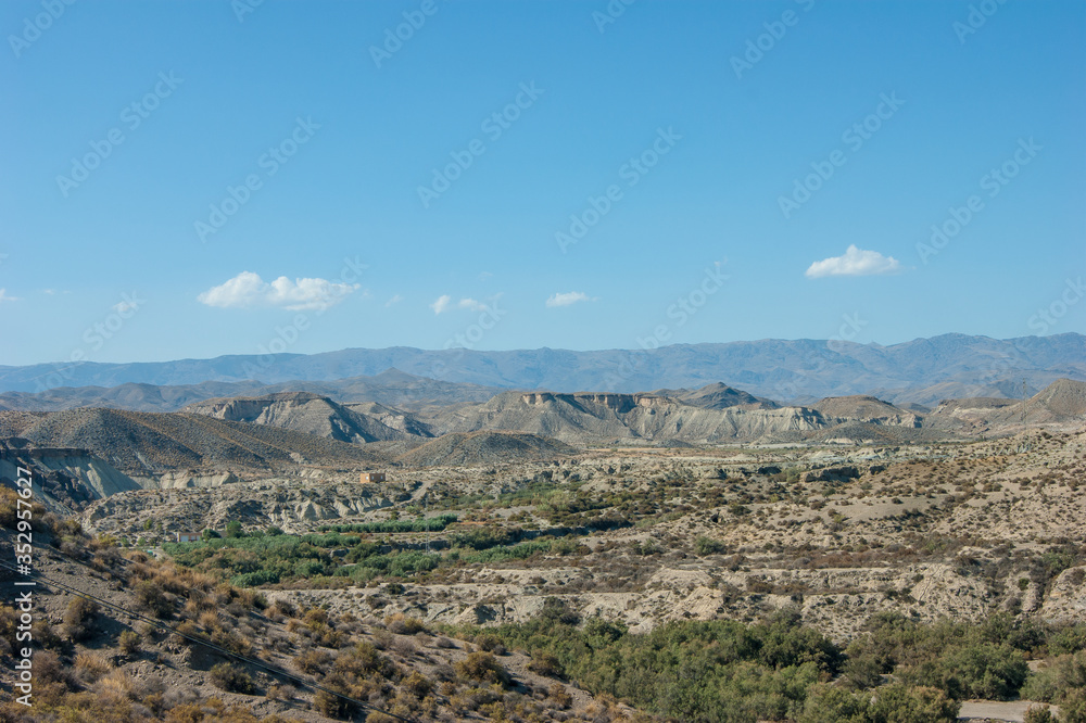 view of the mountains in the desert