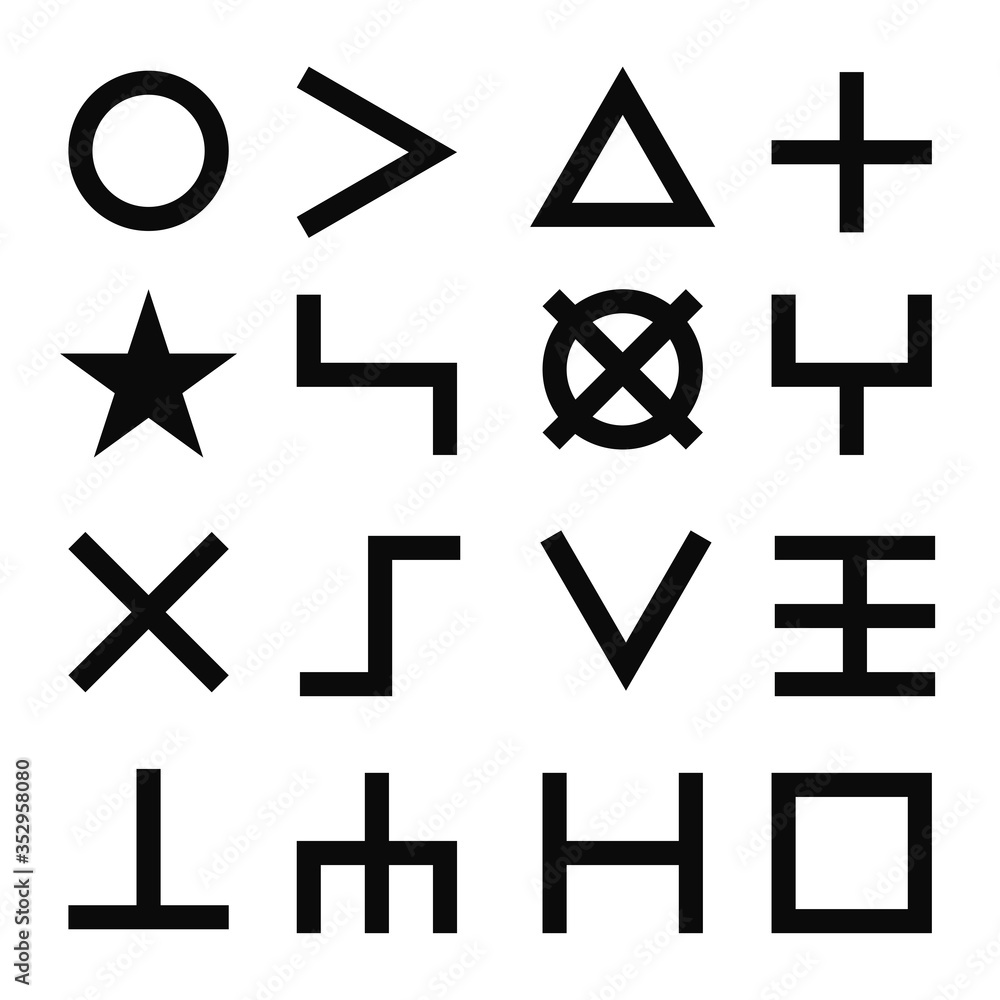 Set of black signs and symbols isolated on white background. Vector collection for your design. Set of black signs and symbols isolated on white background. Vector collection for your design.