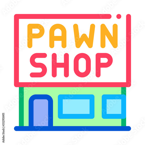appearance of pawnshop icon vector. appearance of pawnshop sign. color symbol illustration