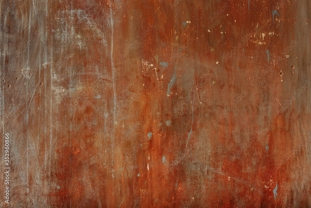 Fototapeta premium Abstract Watercolor Hand Painted Art Background in Terra Cotta, Rust, and Earthy Brown Raster