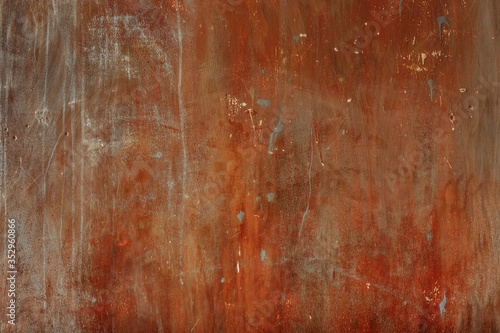 Abstract Watercolor Hand Painted Art Background in Terra Cotta, Rust, and Earthy Brown Raster