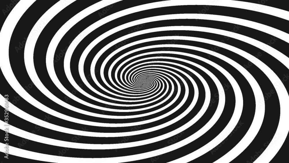 Abstract CGI motion background with expanding/collapsing rotating black and white spiral (full HD 1920x1080, 30 fps). Abstract CGI motion background with expanding/collapsing rotating black and white spiral (full HD 1920x1080, 30 fps).