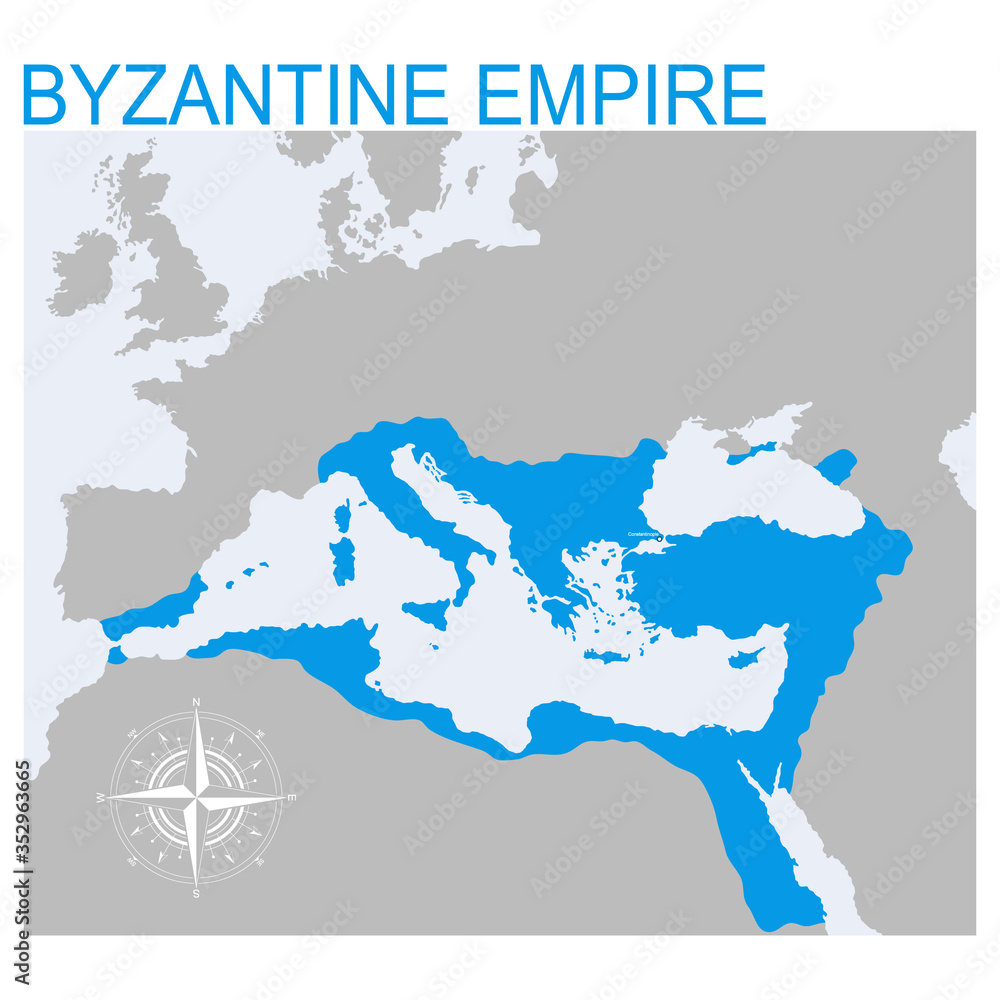 vector map of the Byzantine Empire for your design
