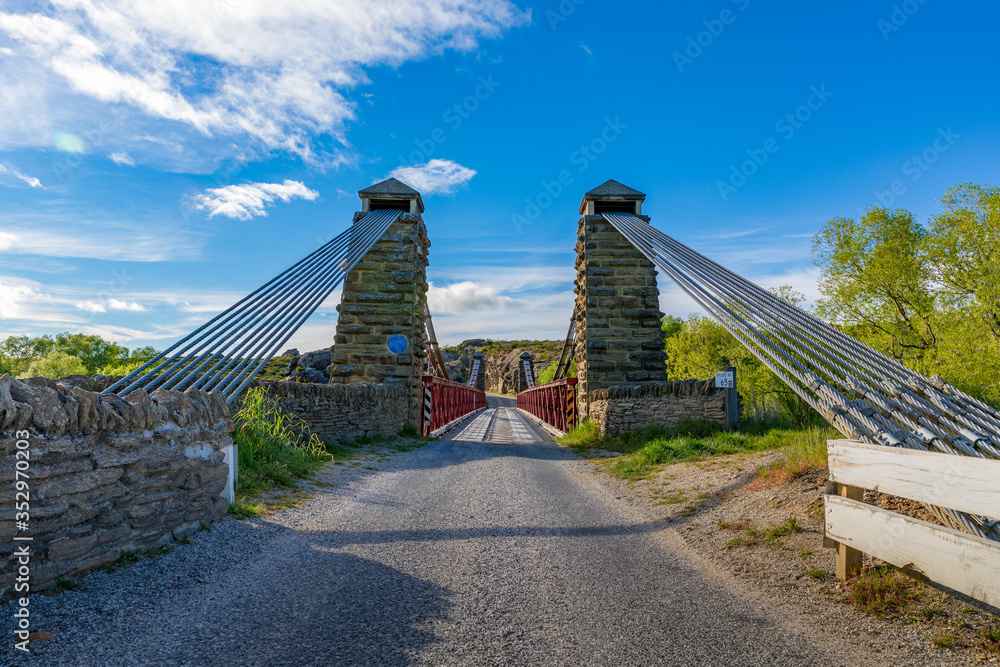 Fototapeta premium An Amazing Old Suspension Bridge