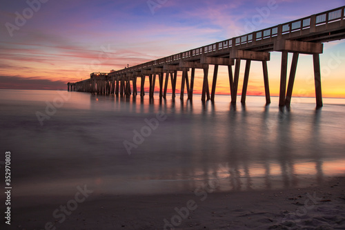 Panama City Beach pier at sunset