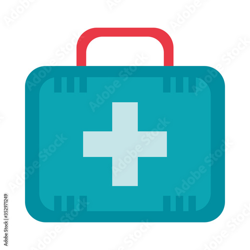 medical kit equipment isolated icon