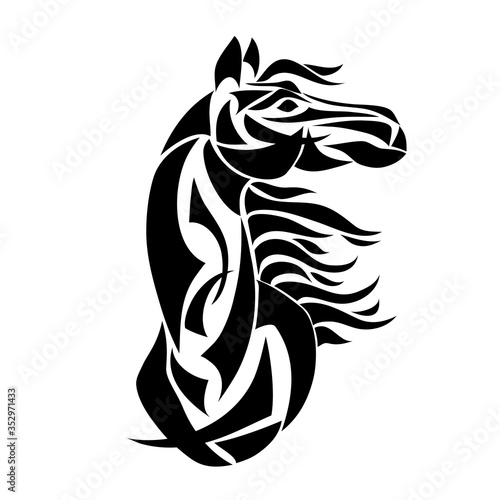 Vector silhouette of horse.