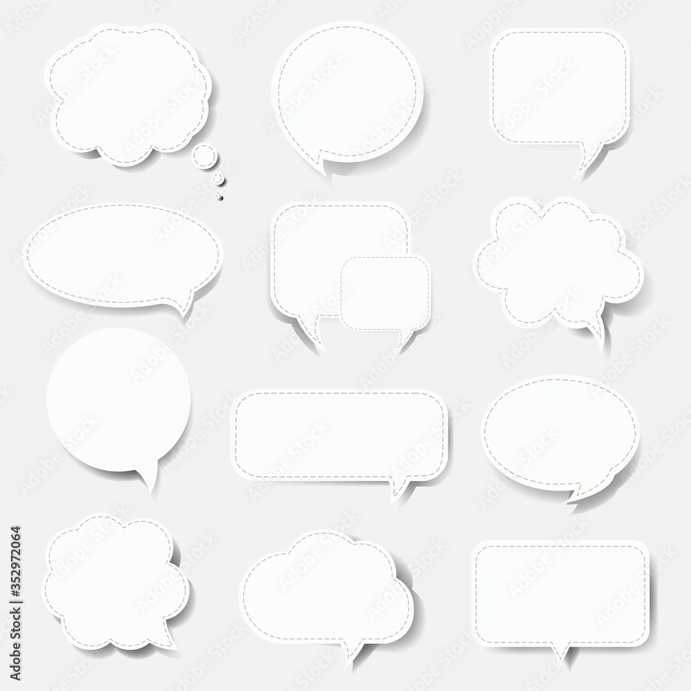 Speech Bubble Set White Background Speech Bubble Set White Background