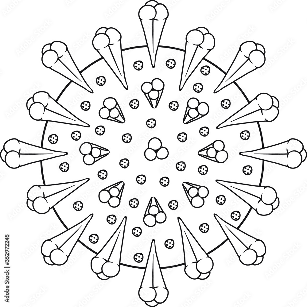 Virus COVID-19 - Vector Illustration Drawing Virus COVID-19 - Vector Illustration Drawing