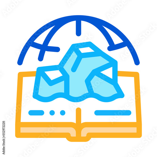 glaciology science icon vector. glaciology science sign. color symbol illustration
