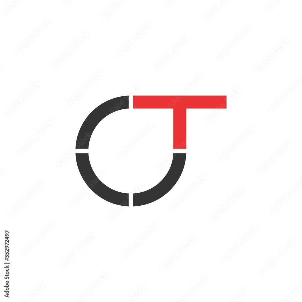 CT or OT letter logo design vector CT or OT letter logo design vector
