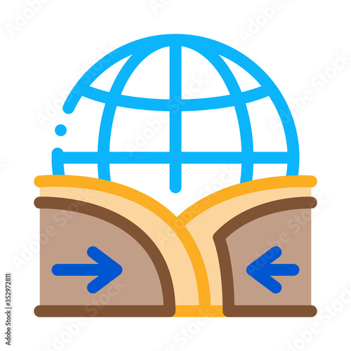 global action ground movement icon vector. global action ground movement sign. color symbol illustration