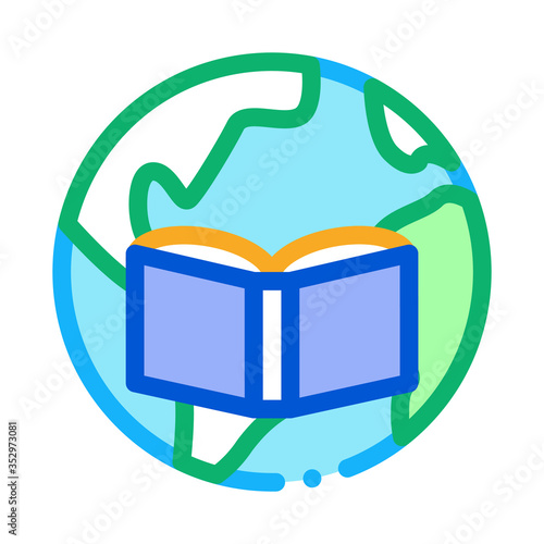 paleogeography science icon vector. paleogeography science sign. color symbol illustration