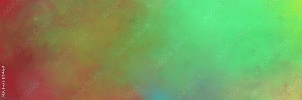 Fototapeta premium beautiful abstract painting background texture with moderate green, dark moderate pink and pastel brown colors and space for text or image. can be used as header or banner