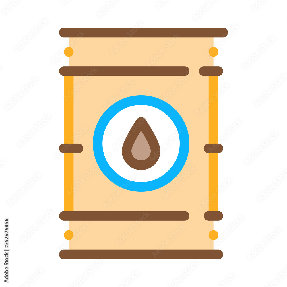tightly closed gas barrel icon vector. tightly closed gas barrel sign. color symbol illustration