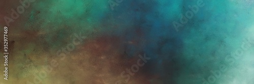 beautiful vintage texture, distressed old textured painted design with dark slate gray and medium aqua marine colors. background with space for text or image. can be used as header or banner
