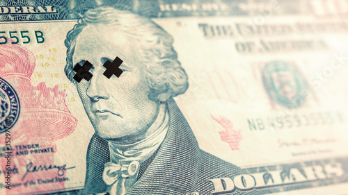 Wallpaper Mural Global economic crisis of 2020 concept. Dollar bill close up. Symbol of economic and financial. Torontodigital.ca