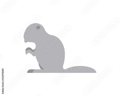 beaver animal rodent silhouette icon