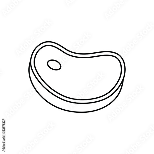 meat icon vector food sign