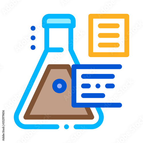 in vitro gas study icon vector. in vitro gas study sign. color symbol illustration
