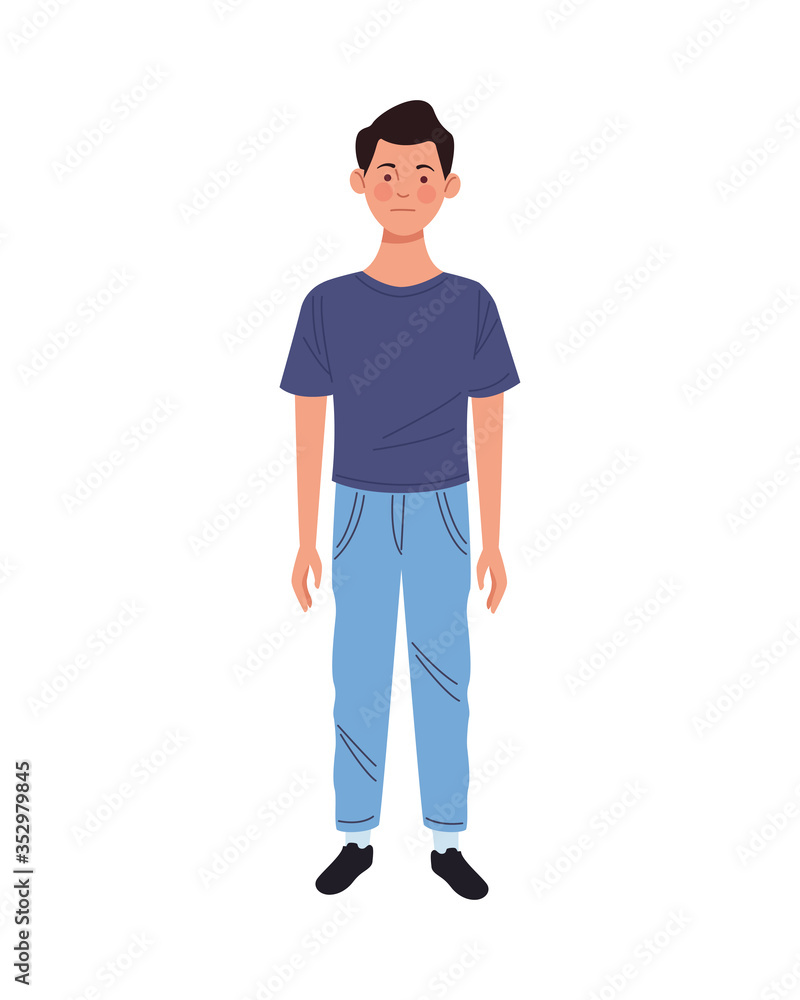 young man avatar character icon