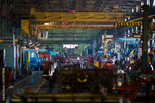Ussuriysky Locomotive Repair Plant. Workshop repair factory © alexhitrov