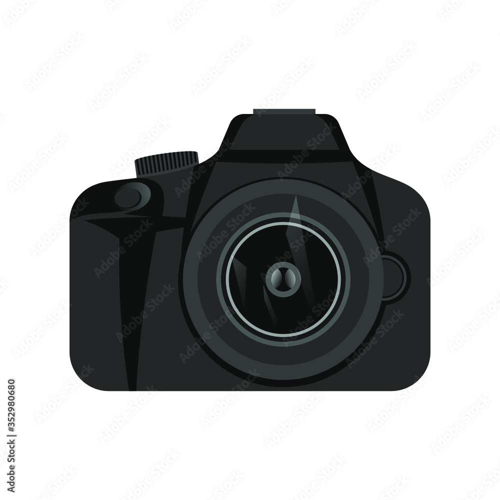 Vector illustration of camera isolated on white background Vector illustration of camera isolated on white background