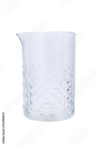 The glass for differnet  drink in the bar  on the white background
