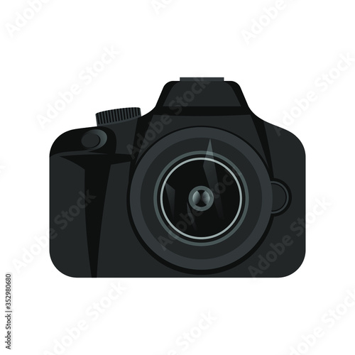 Vector illustration of camera isolated on white background