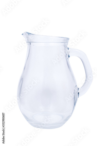 The glass for differnet drink in the bar on the white background