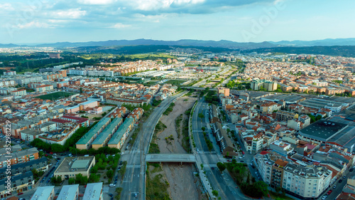 Aerial view of the terrassa city