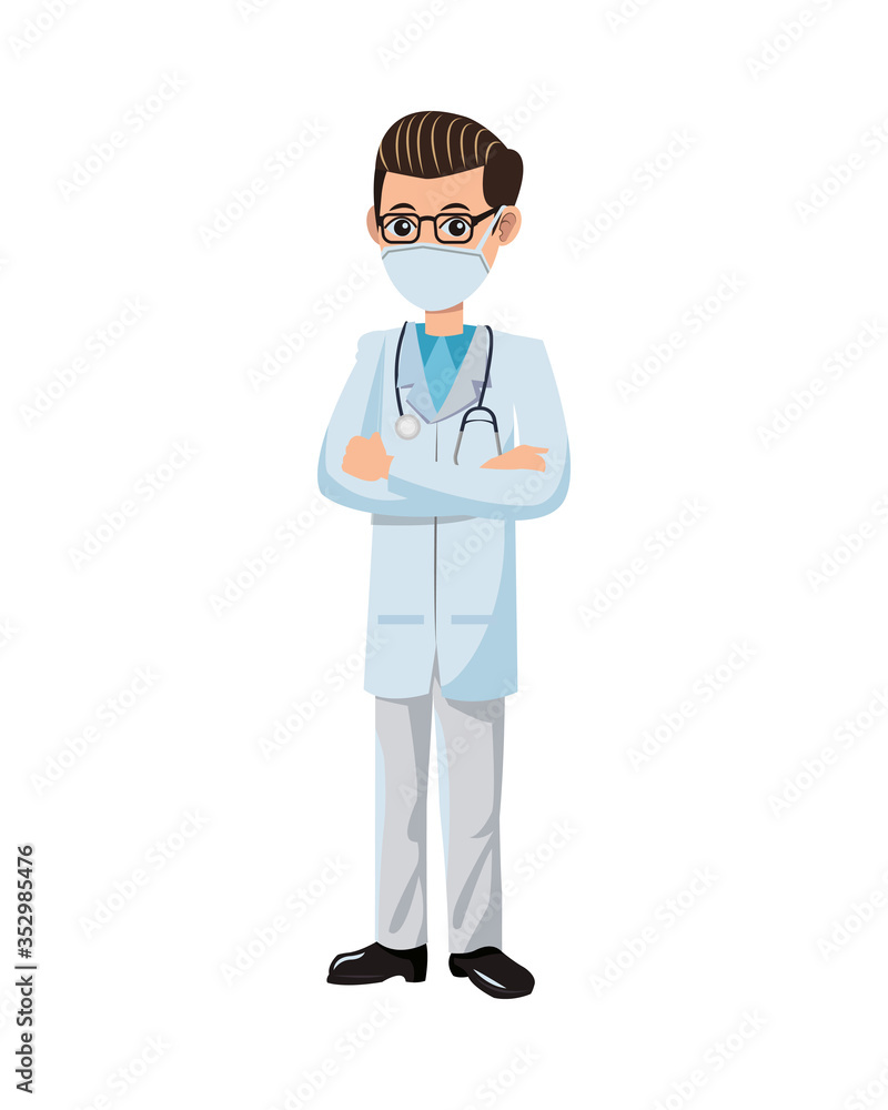 male doctor using medical mask male doctor using medical mask
