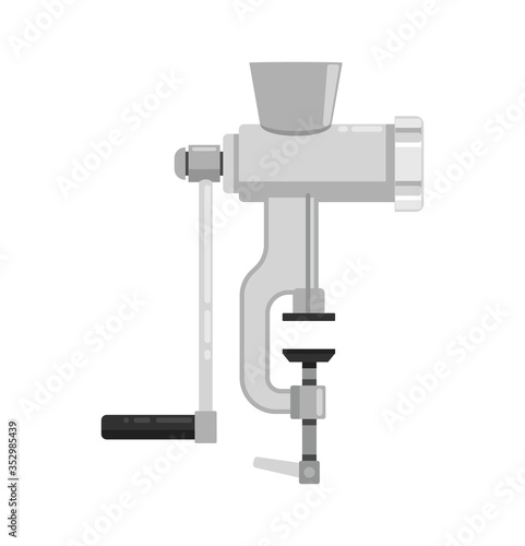 Retro meat grinder flat vector icon design