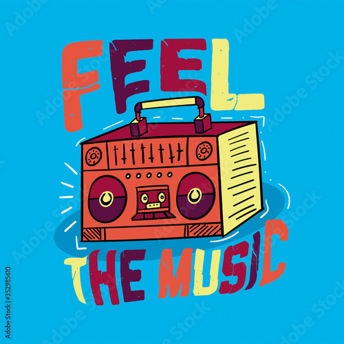 music boombox tape kids apparel graphic boys tees