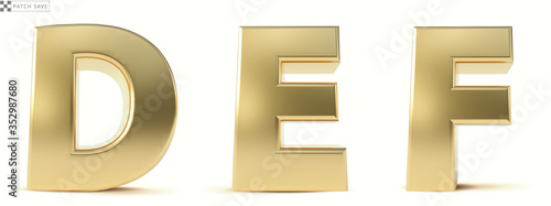 Fotografie Alphabet Gold