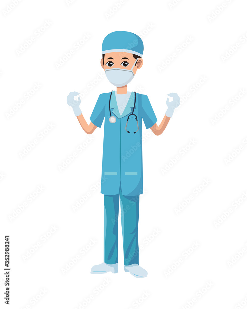 male doctor using medical mask male doctor using medical mask