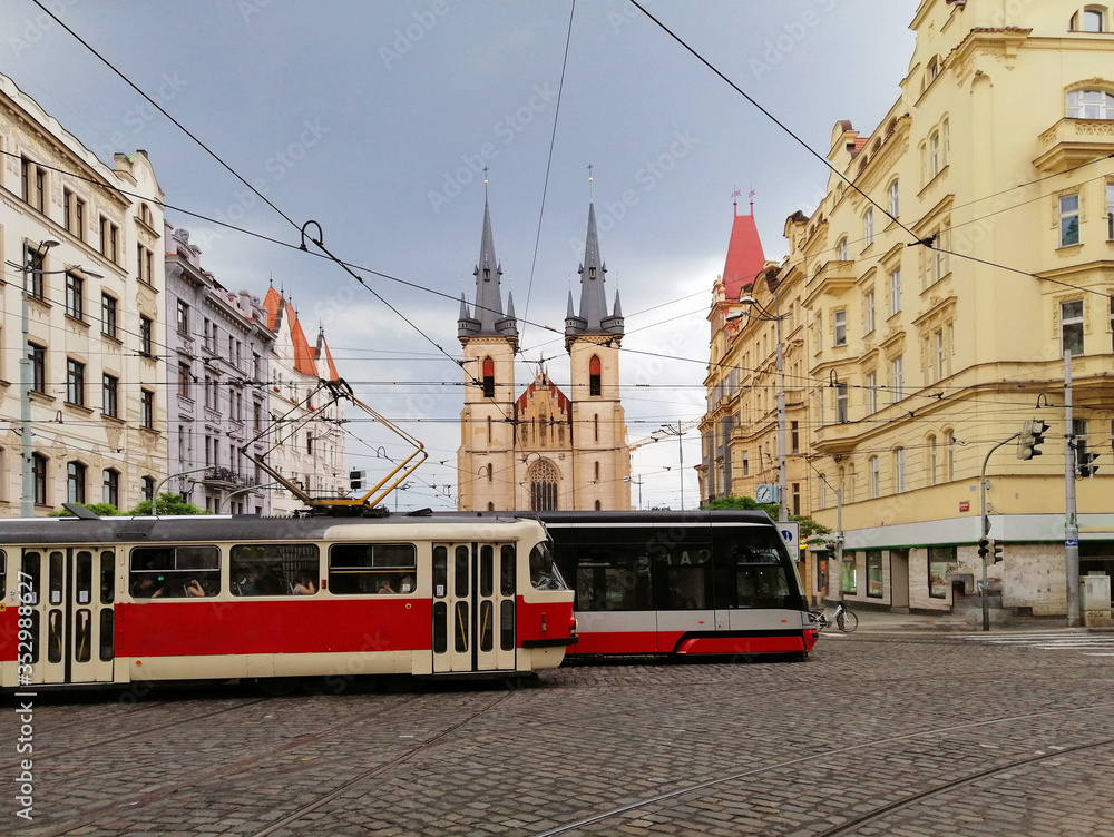Fototapeta premium Prague trams