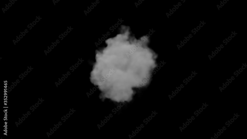 Realistic VFX dry smoke clouds fog animation with alpha channel on a background. Realistic VFX dry smoke clouds fog animation with alpha channel on a background.