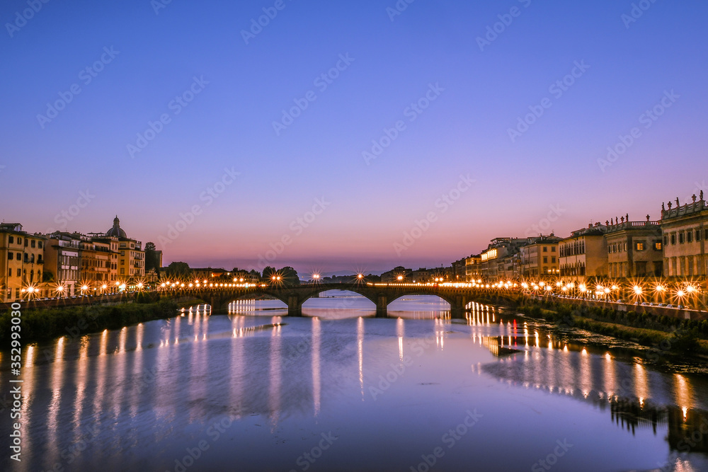 Fototapeta premium Florence Bridge Ponte Vecchio Firenze Old Bridge