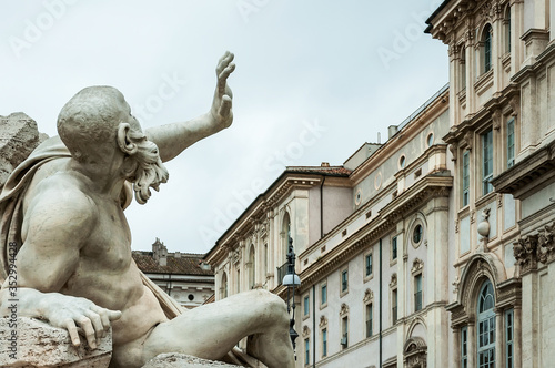 ROME,ITALY-OCTOBER 12,2012:Fontain of the Four Rivers