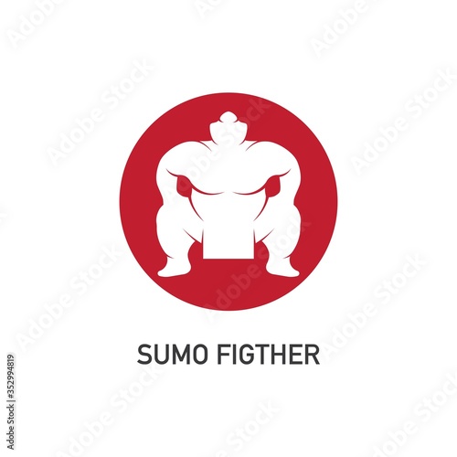 Sumo fighter character illustration