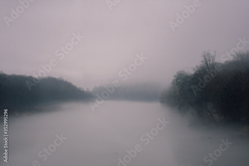 fog on the river