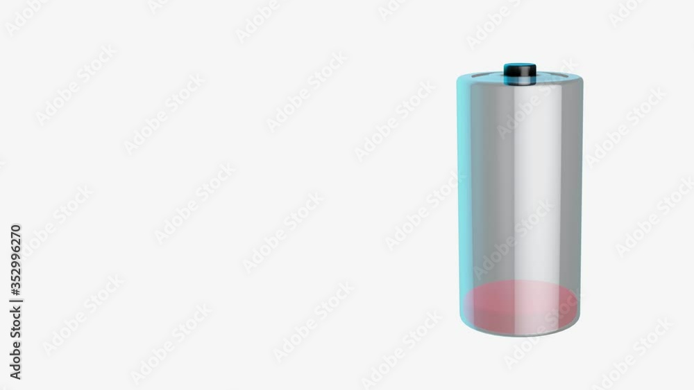 Nuclear battery on a white background.