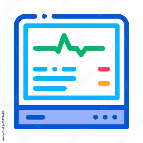 patient chart card icon vector. patient chart card sign. isolated contour symbol illustration