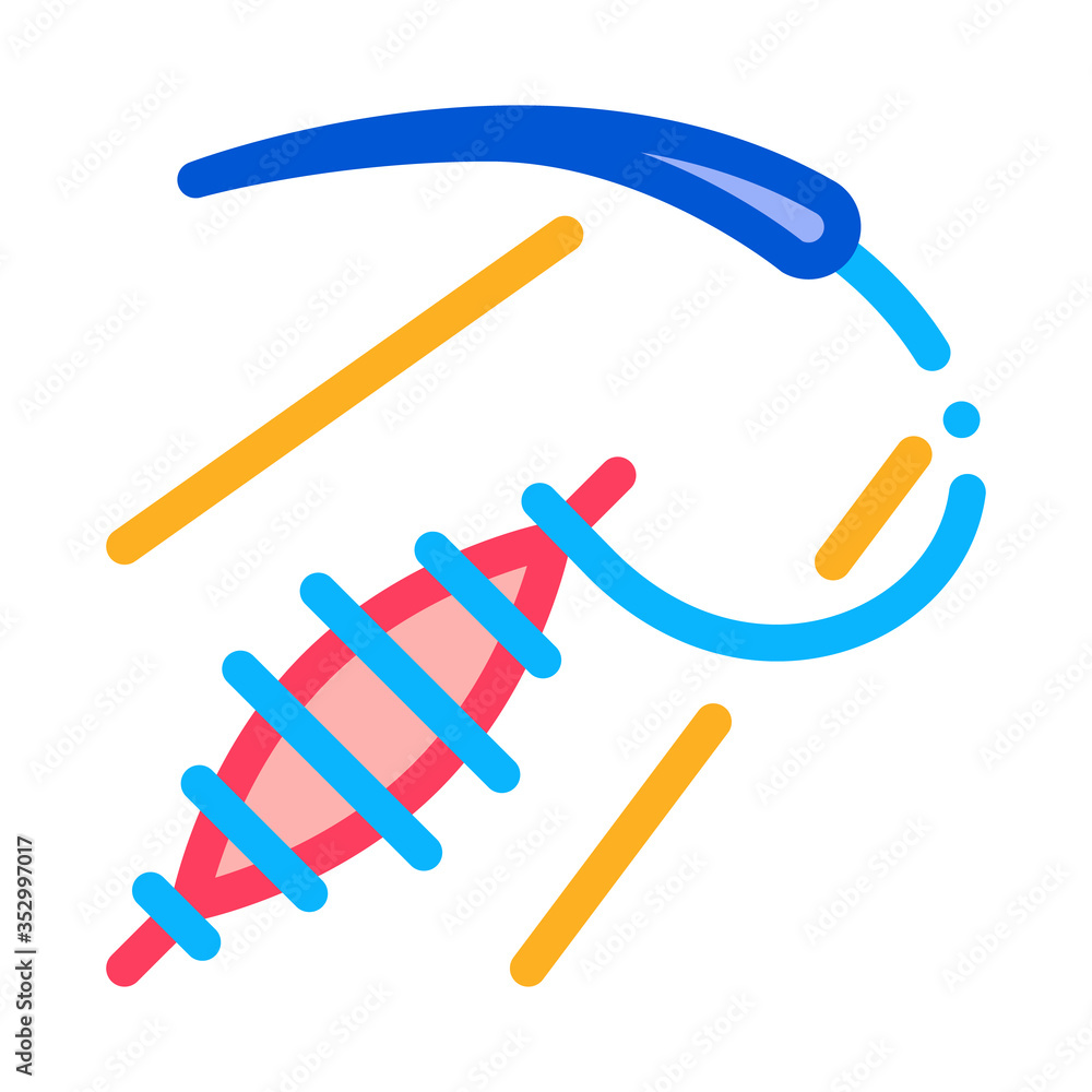 wound closure icon vector. wound closure sign. isolated contour symbol illustration wound closure icon vector. wound closure sign. isolated contour symbol illustration