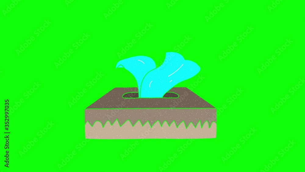 tissue hand drawn animation green screen. explanatory icons for video ...