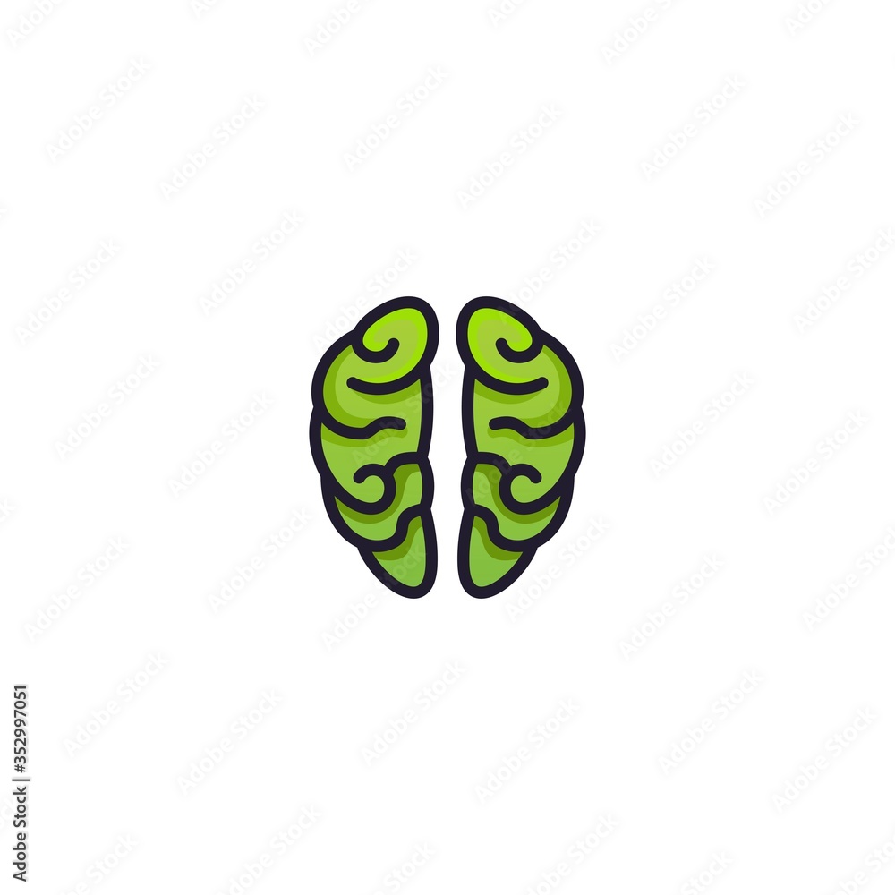 Simple Brain logo design. Simple Brain logo design.